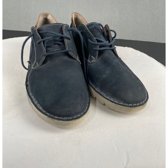 Roan Bed Stu Mens 10.5 Heaton Sneaker Shoe Distressed Navy Leather Casual LaceUp main image 10